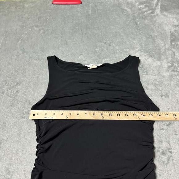 VTG 90s Max Studio Ruched Sides Tanktop Size M Grunge Goth Y2K - Picture 4 of 5